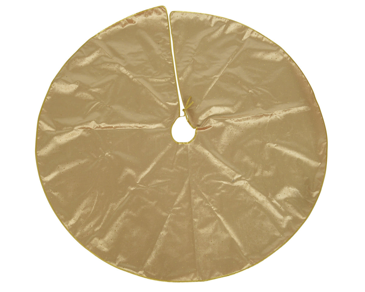 611181-Falda para árbol  poliéster dorado 120 cm-navidad-envio-canarias