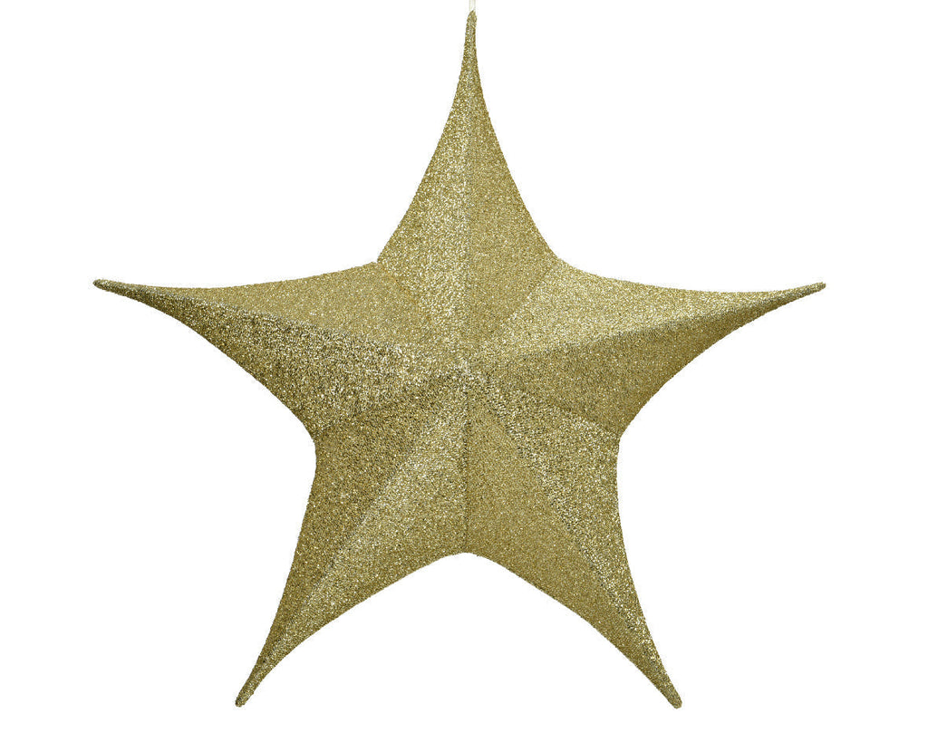 Estrella plegable dorada de Alto 60cm
Diámetro 180cm