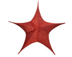 Estrella plegable roja de Alto 60cmDiámetro 180cm poliéster