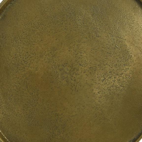 Bandeja dorada de aluminio estilo moderno