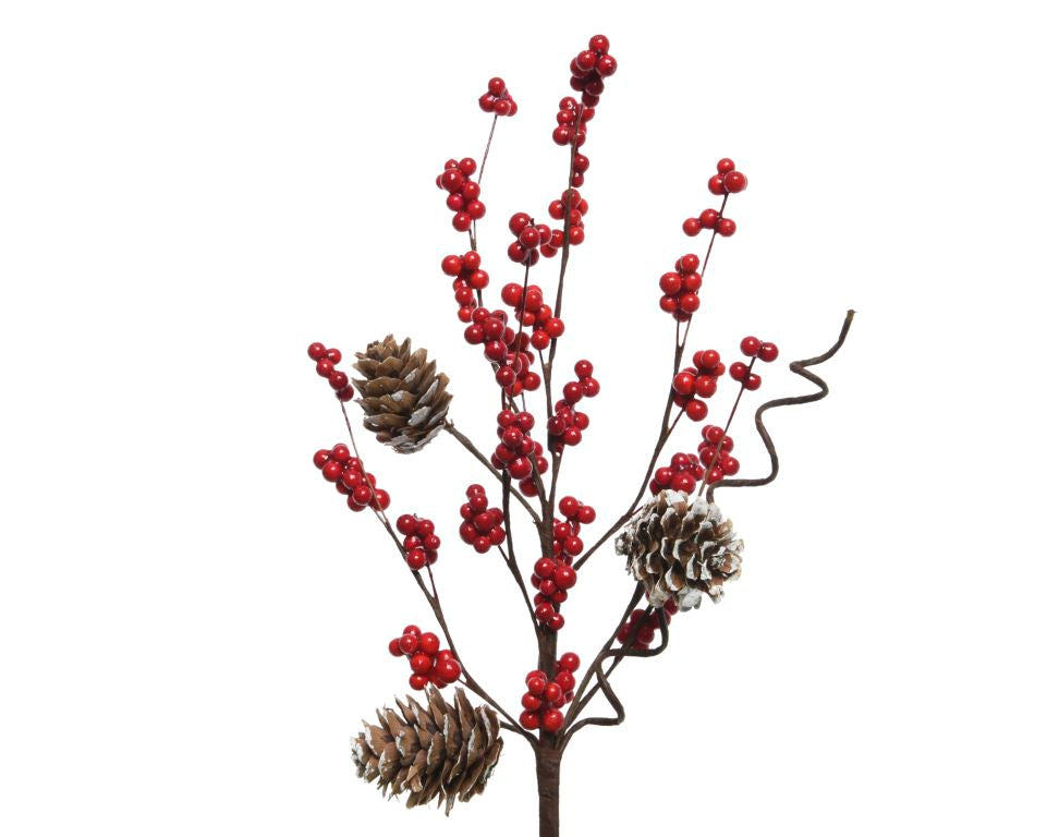 Rama de Navidad de foam color rojo 30 cm