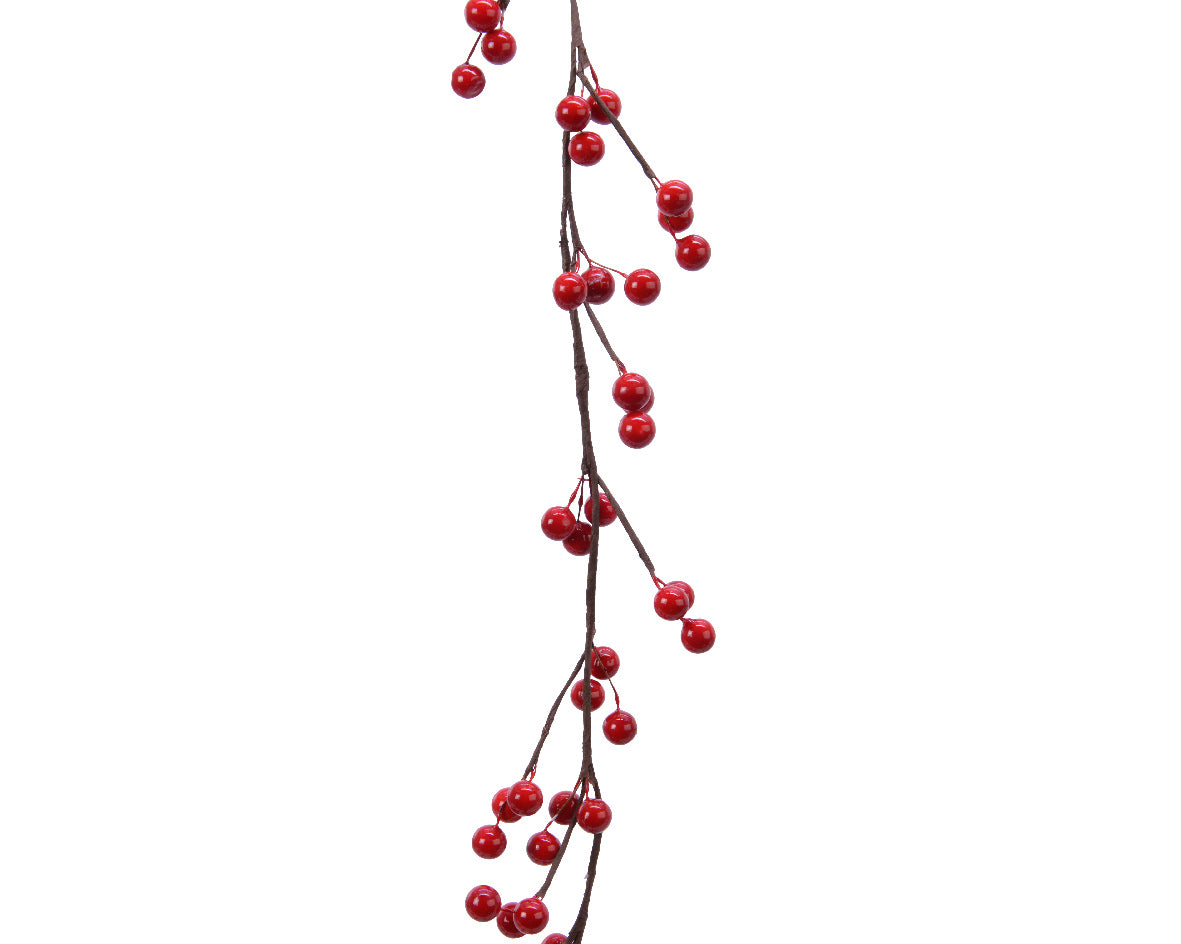 Guirnalda Floral de Navidad de bayas rojas de 130cm