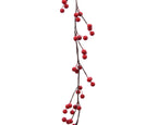 Guirnalda de Navidad rojo 130 cm espuma