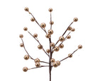 Rama floral de navidad bayas doradas 26cm