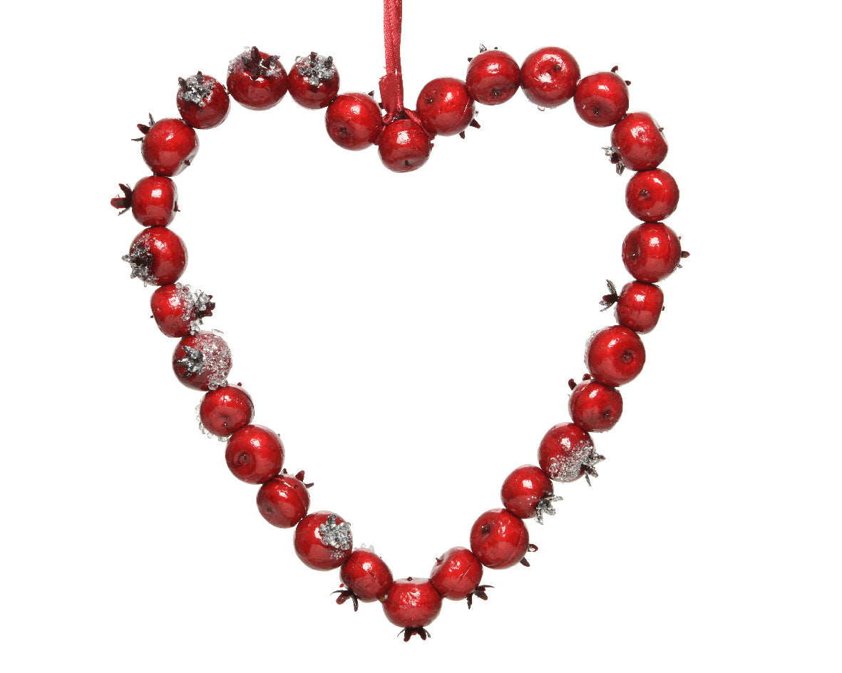 Corazón con bayas para colgar