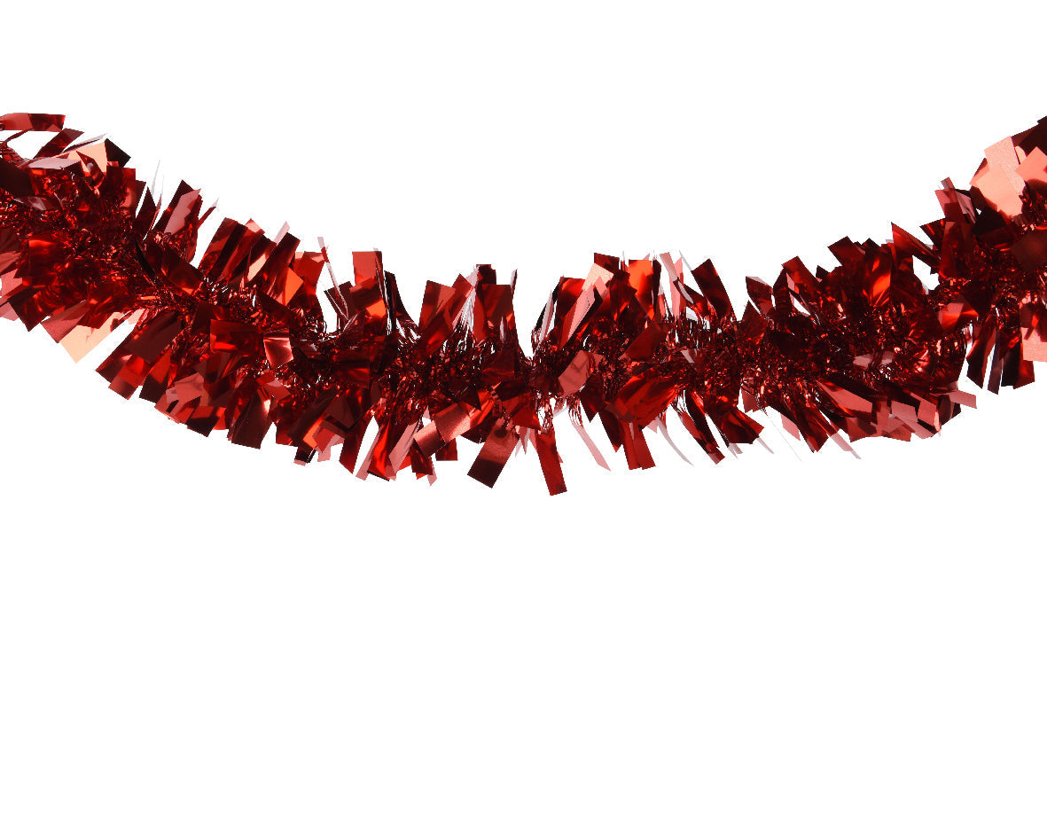 Guirnalda de espumillón de navidad rojo 200cm