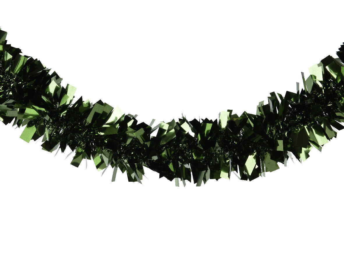 Guirnalda de espumillón de navidad verde 200cm