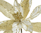Flor blanca poliéster colección natural 3 cm