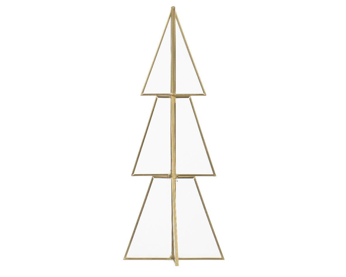 Árbol de Cristal con borde de hierro dorado 15cm