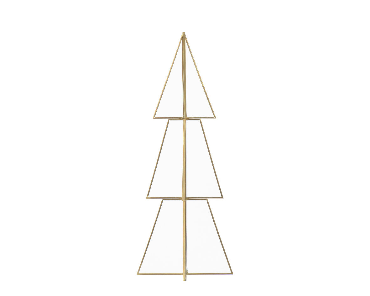 Árbol de Cristal con borde de hierro dorado 12cm
