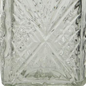 Botella de cristal vintage transparente