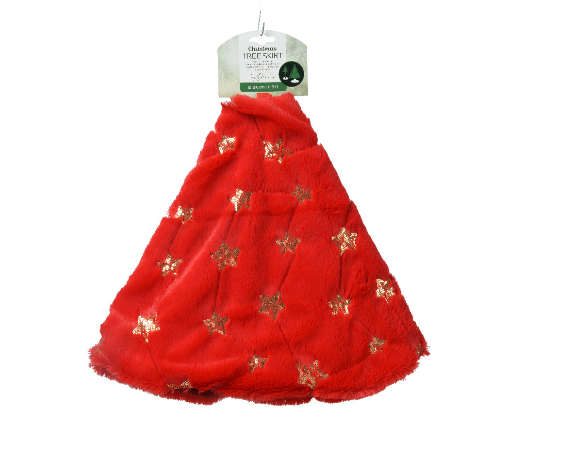 Cubrepiés de Navidad rojo