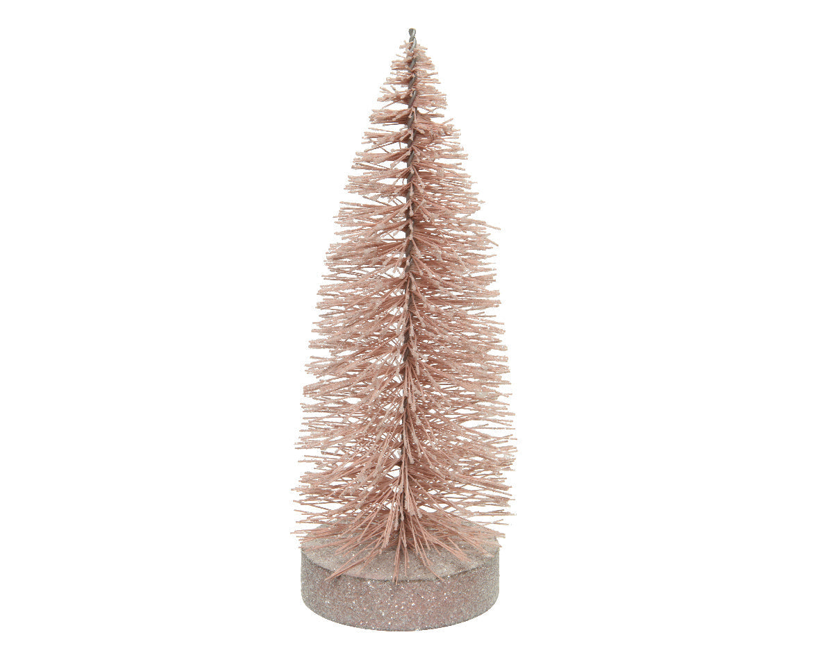Mini árbol rosado con purpurina de 30cm