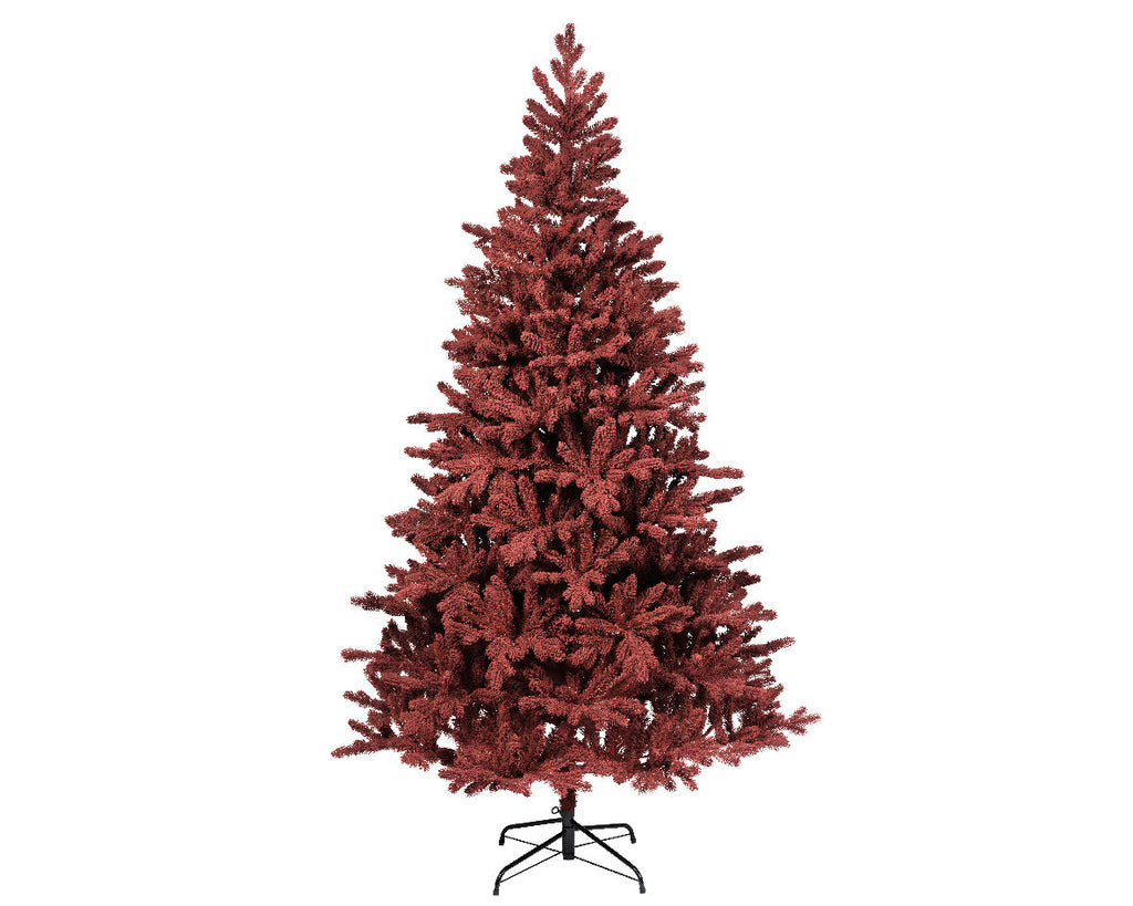 Árbol de navidad artificial rojo de 240cm