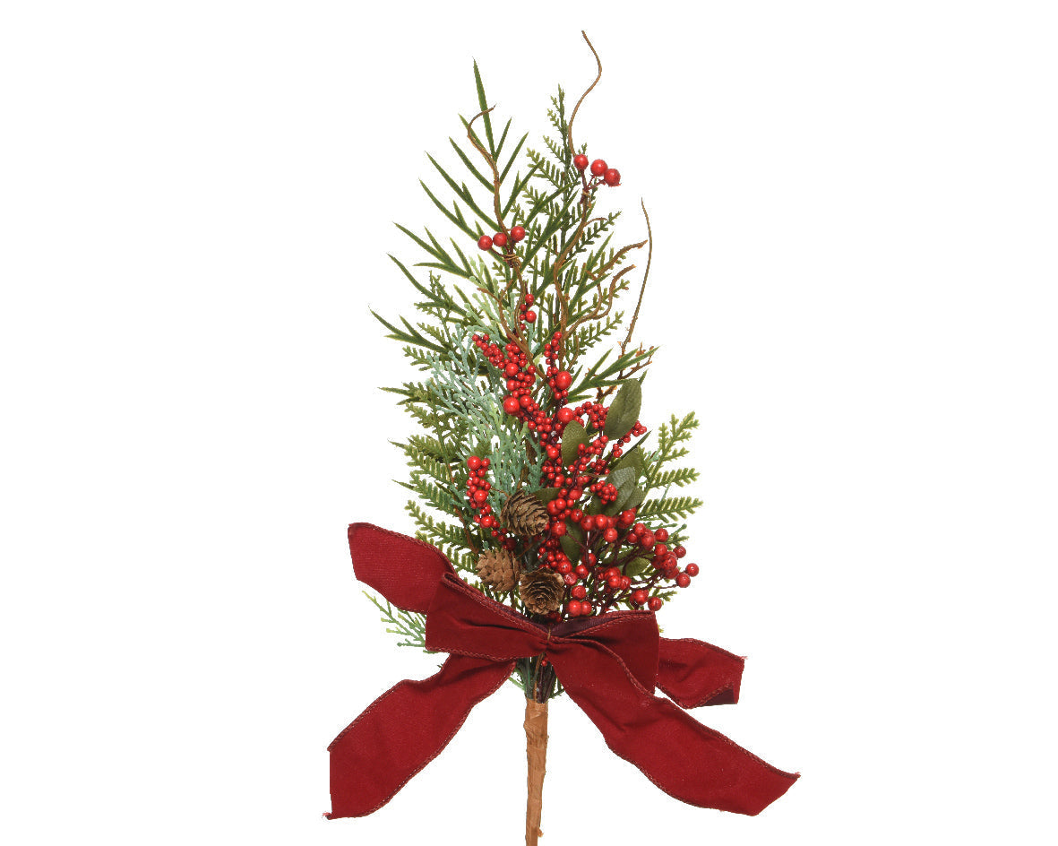 Rama de navidad roja
