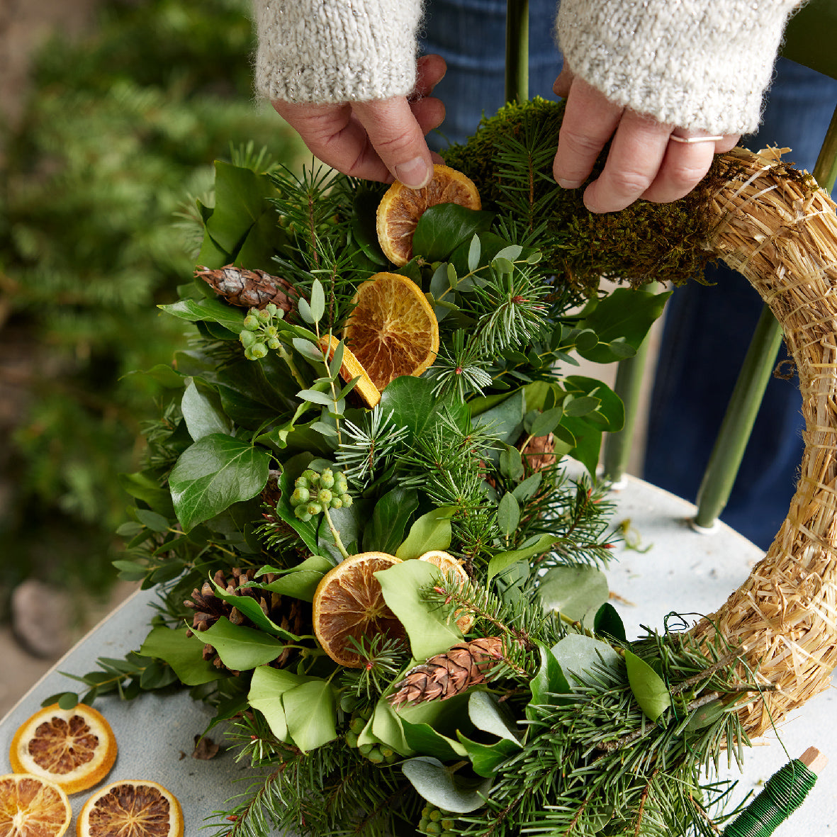 Floral de navidad Musgo natural seco variado