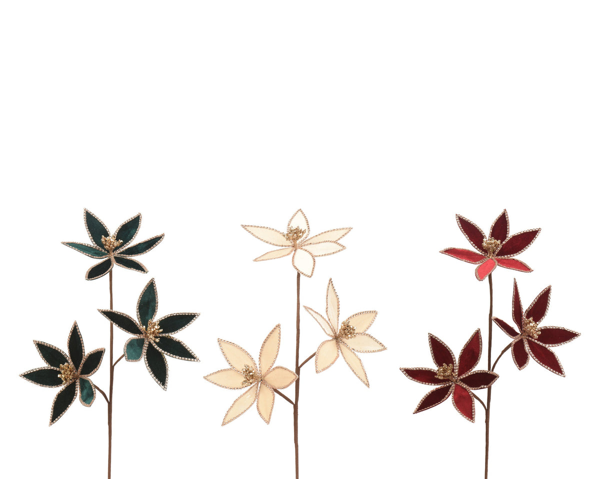 701517-Ramo de flores Everlands de terciopelo de 73 cm-navidad-envio-canarias