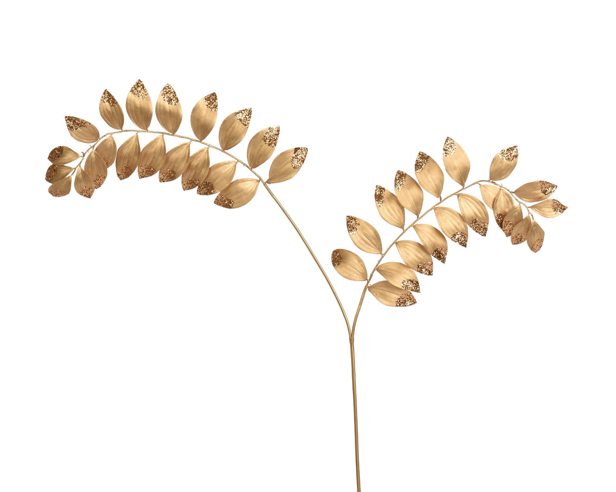 701808-Ramo de hojas Everlands dorado de 110 cm-navidad-envio-canarias