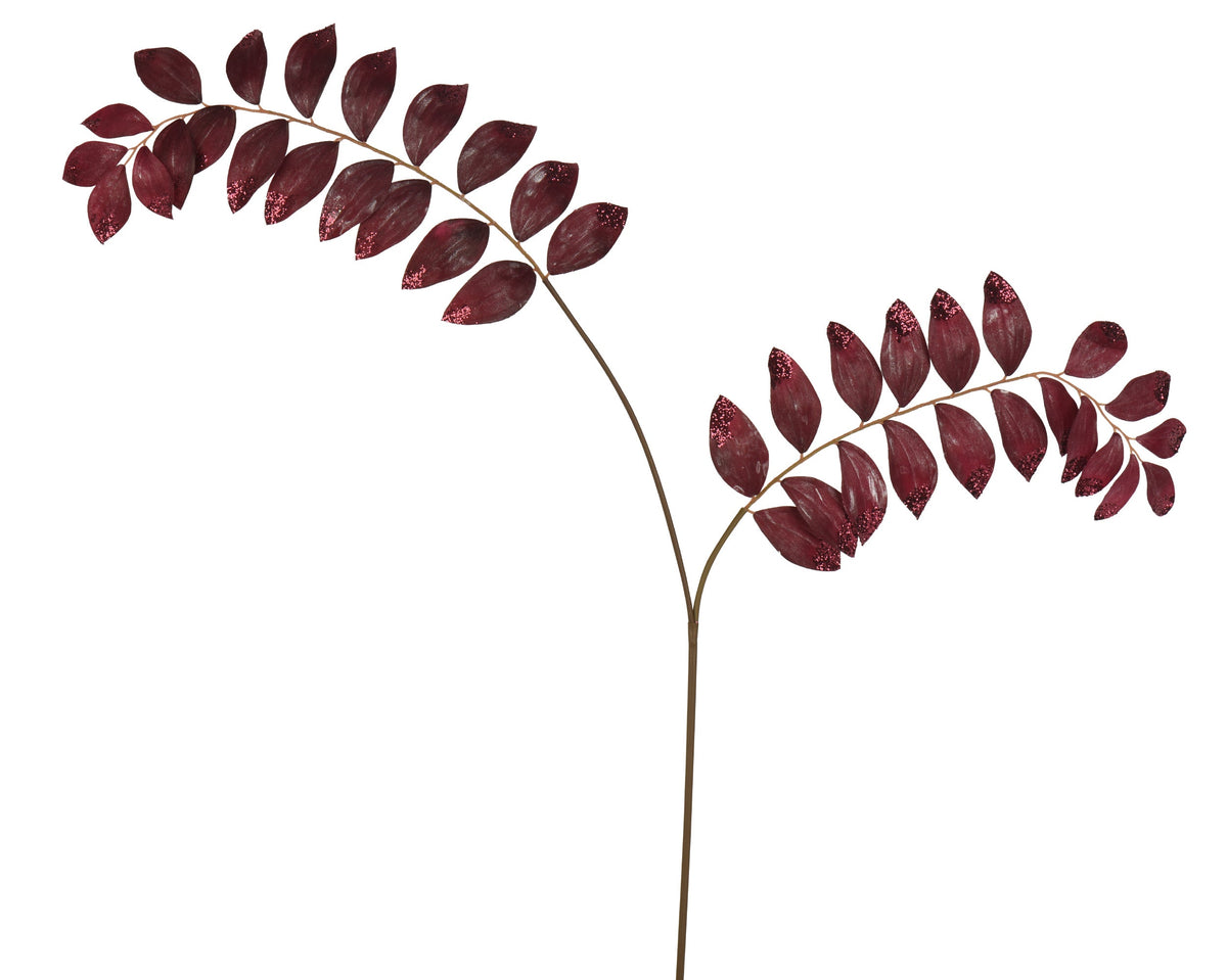 701809-Ramo de hojas Everlands color granate 110 cm-navidad-envio-canarias