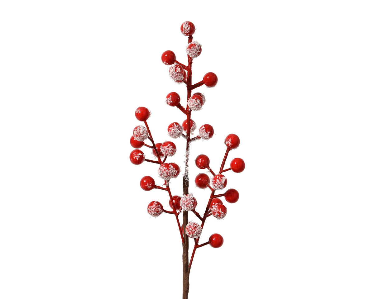 701980-Ramo de bayas Everlands rojo de 38 cm-navidad-envio-canarias