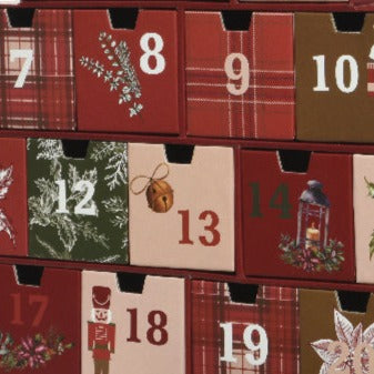 Calendario de adviento de papel tradicional