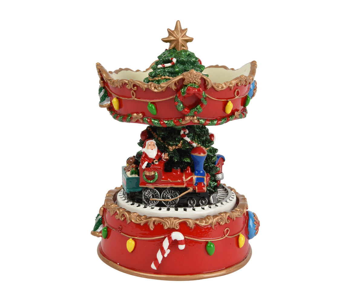 703463-Caja de música Carrusel Rojo Poliresina-navidad-envio-canarias
