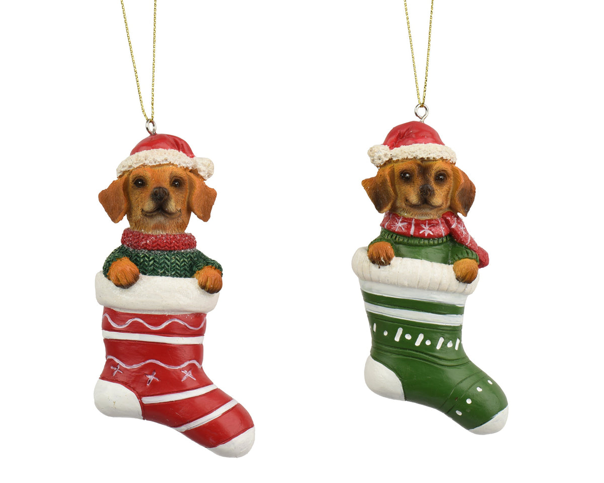 703578-Adorno colgante de perro de poliresina 11 cm-navidad-envio-canarias
