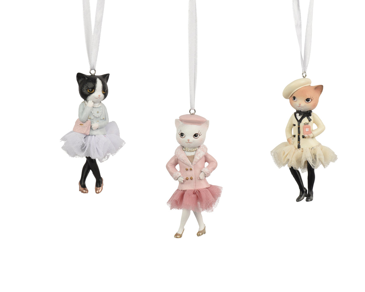703633-Adorno de poliresina gato de pie-navidad-envio-canarias