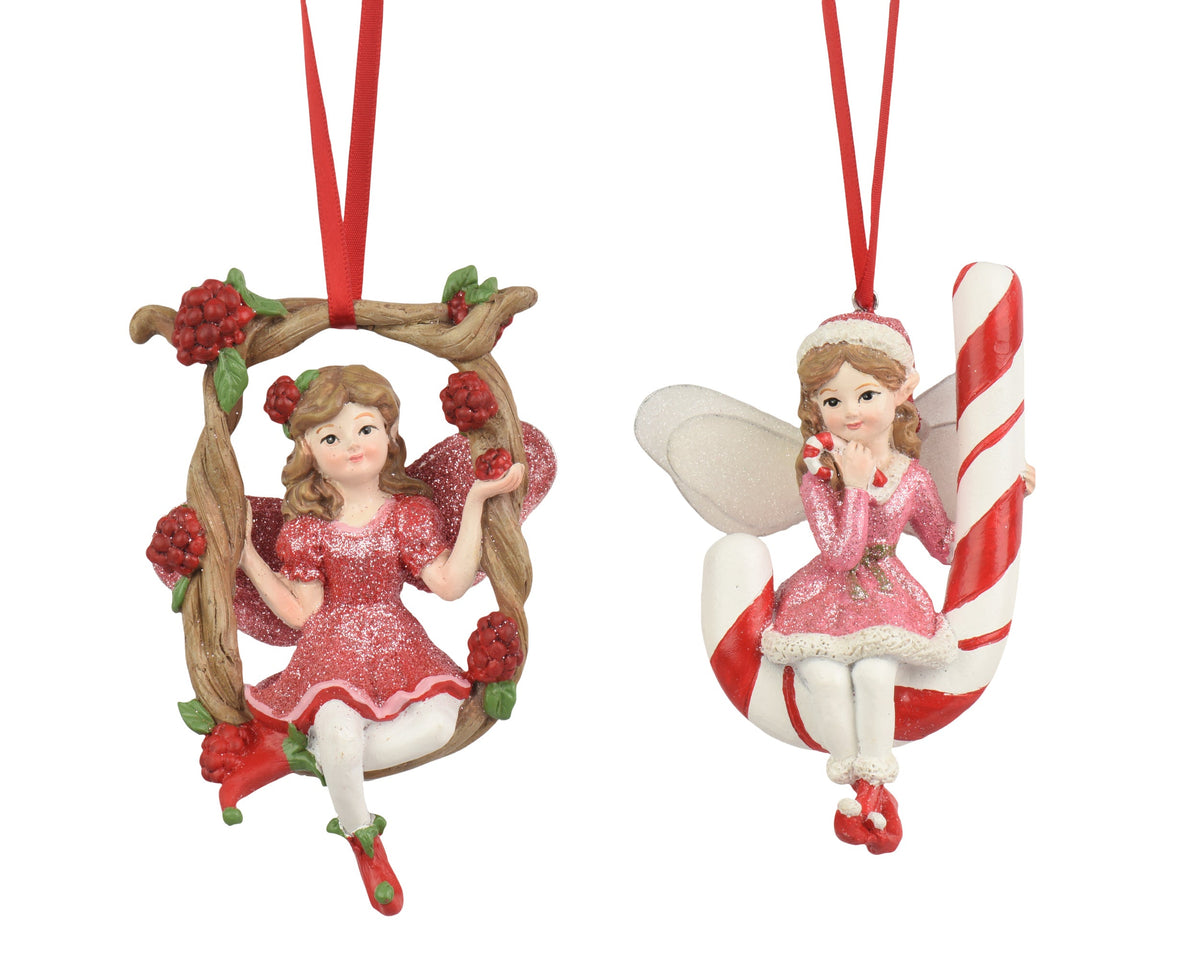 703638-Adorno de elfo rojo de poliresina 13 cm-navidad-envio-canarias