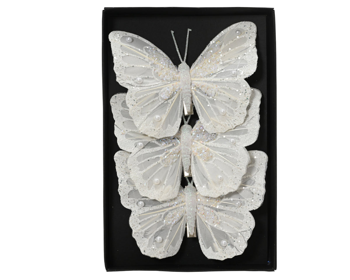 703790-Adorno de mariposa con clip 12 cm-navidad-envio-canarias