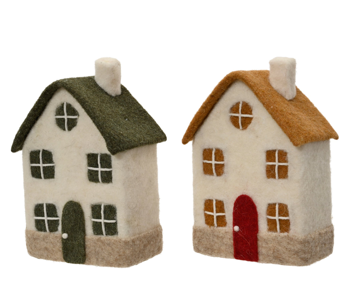 704466-Figura decorativa de casita de lana  21 cm-navidad-envio-canarias