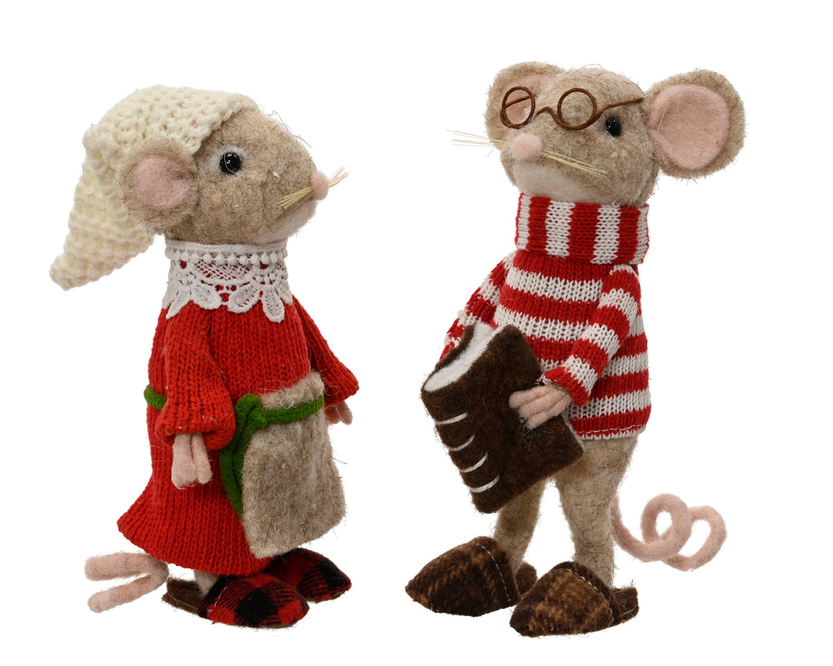 704468-Figuras de ratones de lana de 17 cm-navidad-envio-canarias