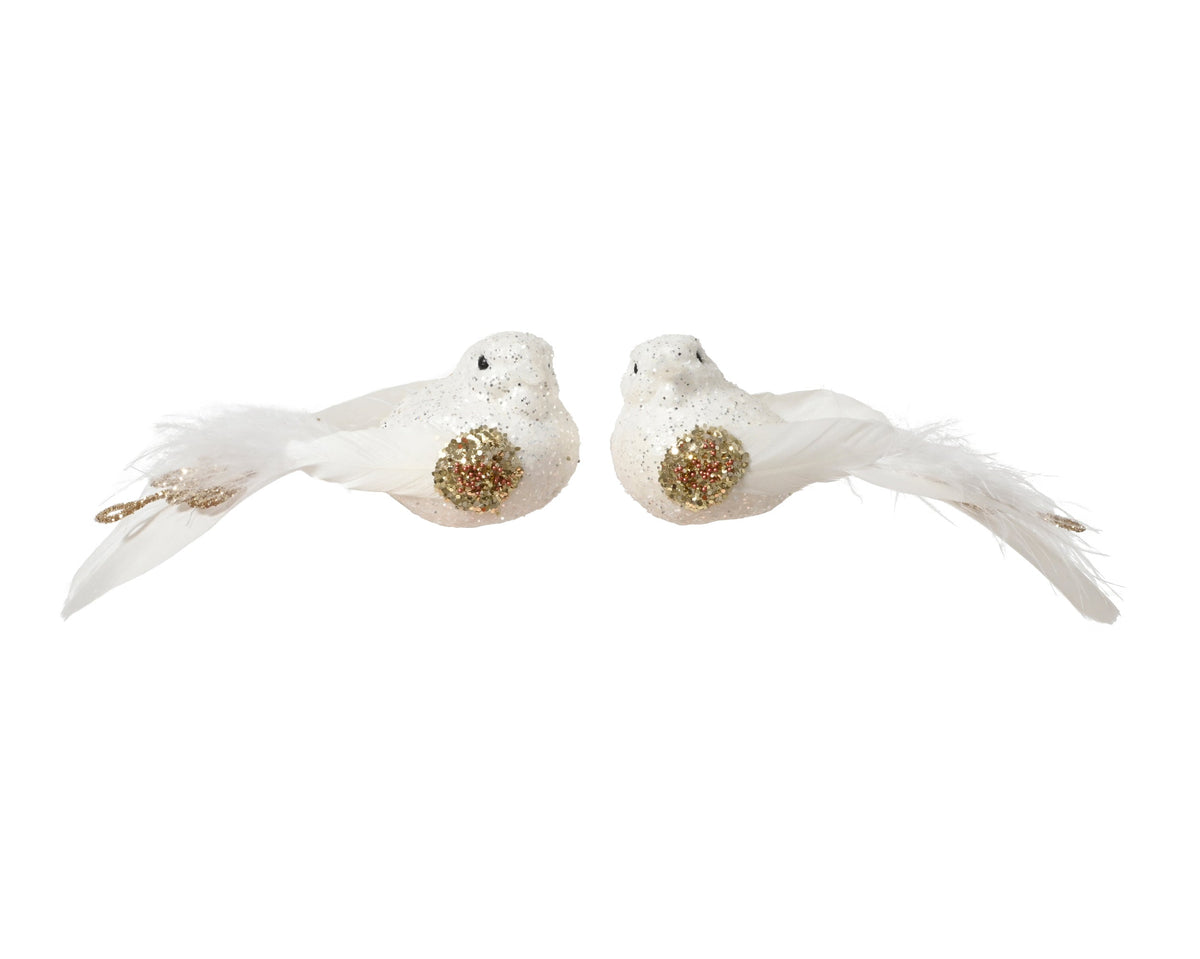 704784-Pájaro con Clip Blanco 12 cm-navidad-envio-canarias