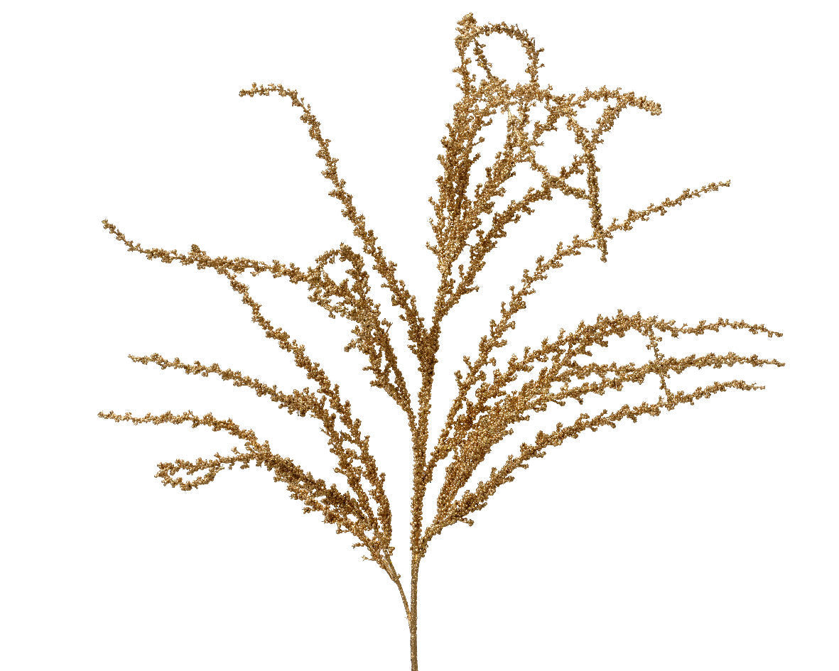 Rama floral de Navidad Javanica dorada 94cm