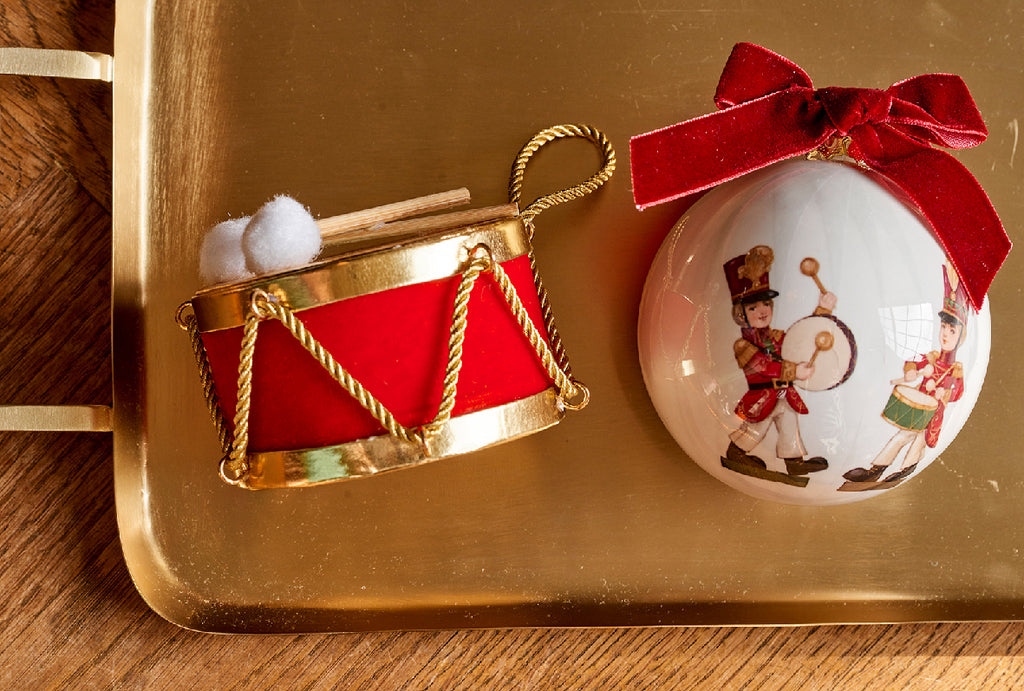 Ornamento de navidad Tambor de circo 11cm