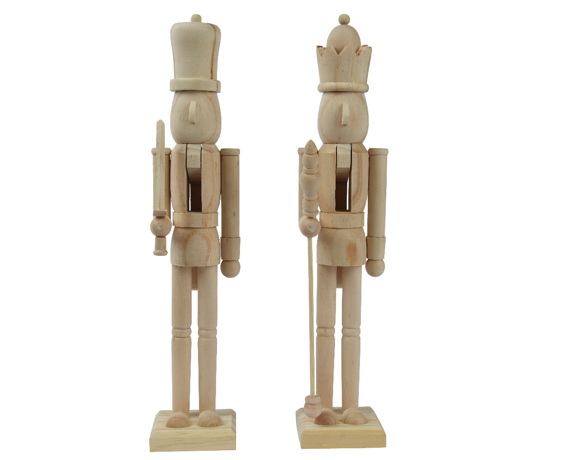 Soldado de madera de pino natural de 38cm