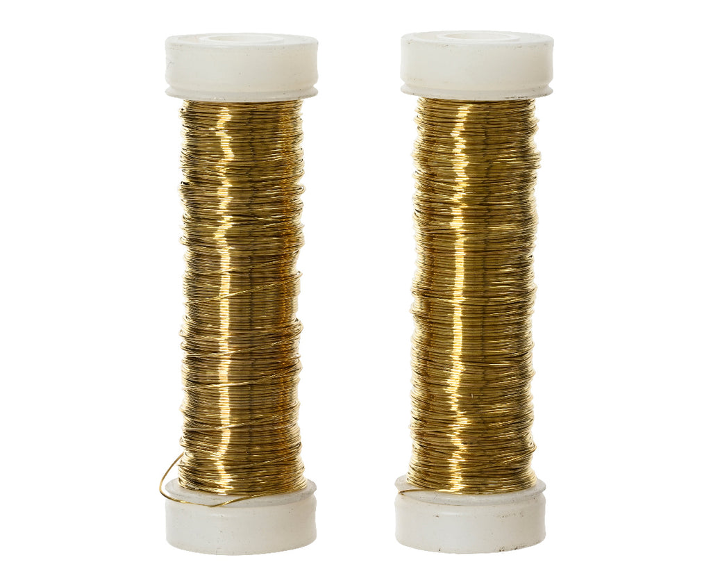 Alambre floral dorado para decoracion de navidad 60m