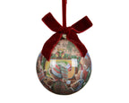 Bola de Navidad vintage rojo de 10cm