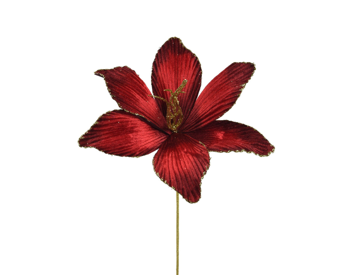 708706-Ramo de flores Everlands de terciopelo rojo 60 cm-navidad-envio-canarias