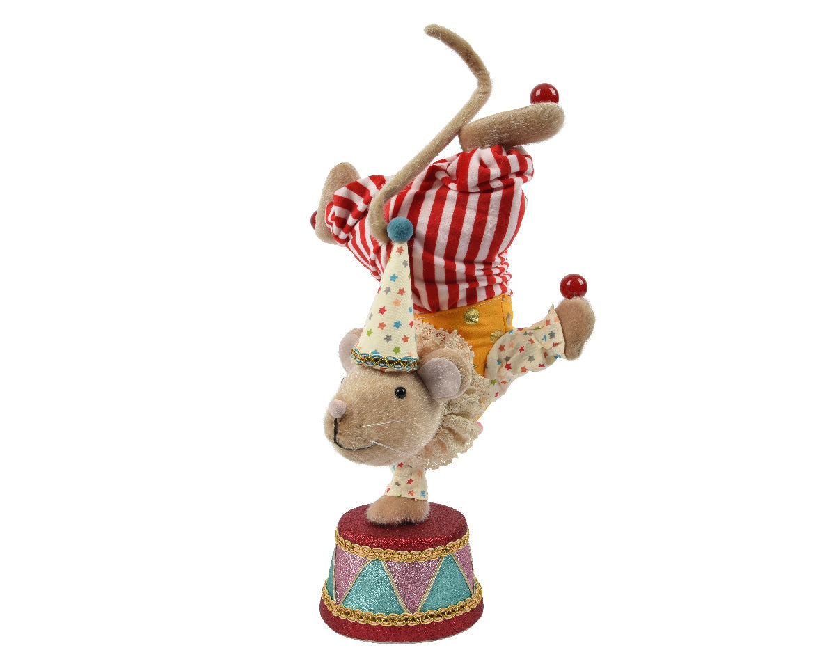 Figura de Ratón de circo de Navidad de 49cm