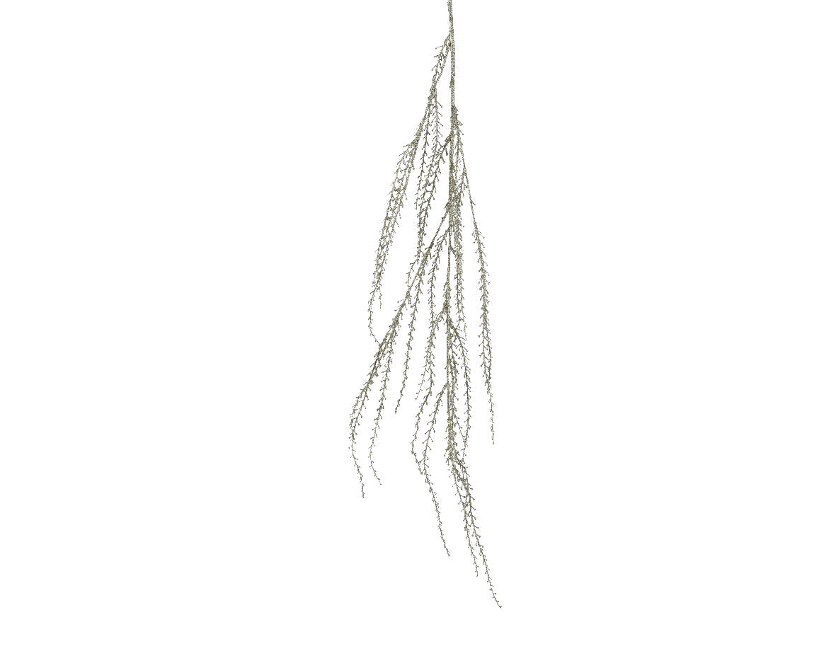 Rama floral de navidad Champagne 140cm