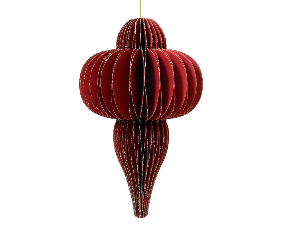 Ornamento de Navidad de papel rojo 40cm