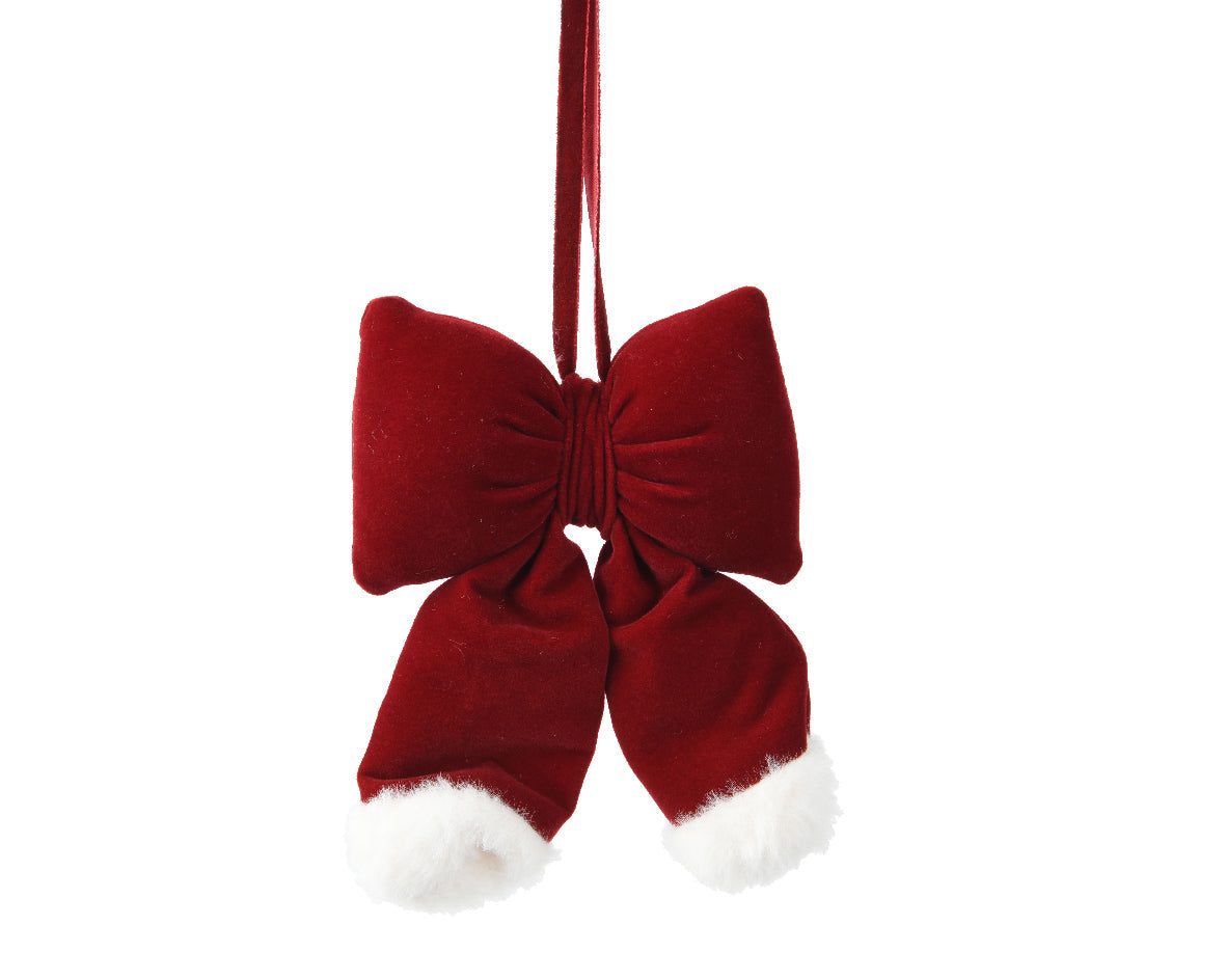 Lazos de navidad rojo y blanco santa de 26cm