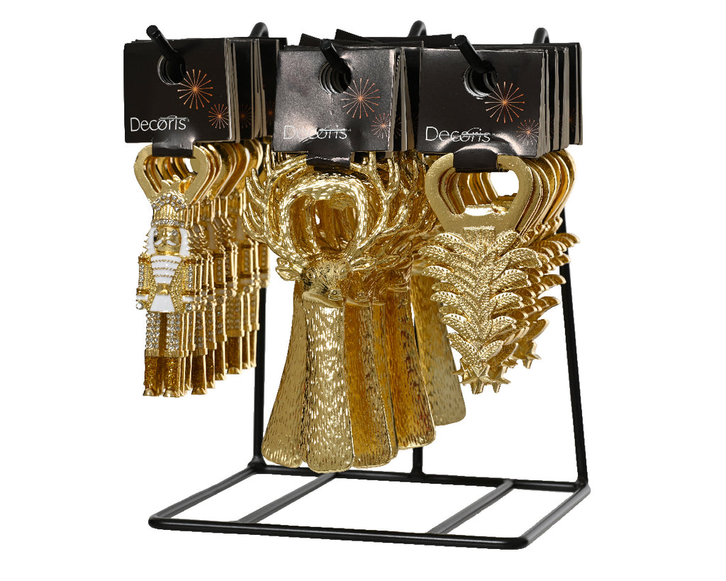 Abridores de chapas de navidad dorados