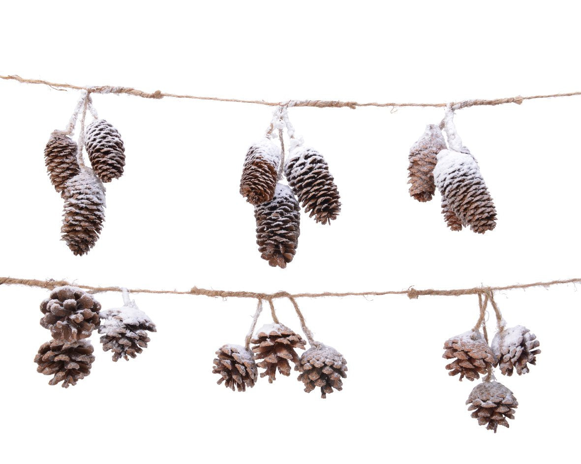 Guirnalda Navideña natural piñas de pino L15.00-W4.00-A105.00cm