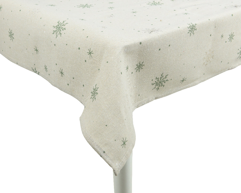 mantel de mesa de navidad blanco crema 240cm