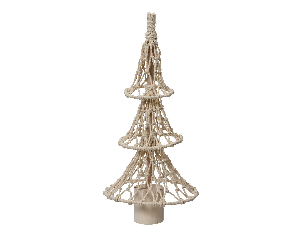 Árbol  beige polyester Cotton adorno navideño 27 cm