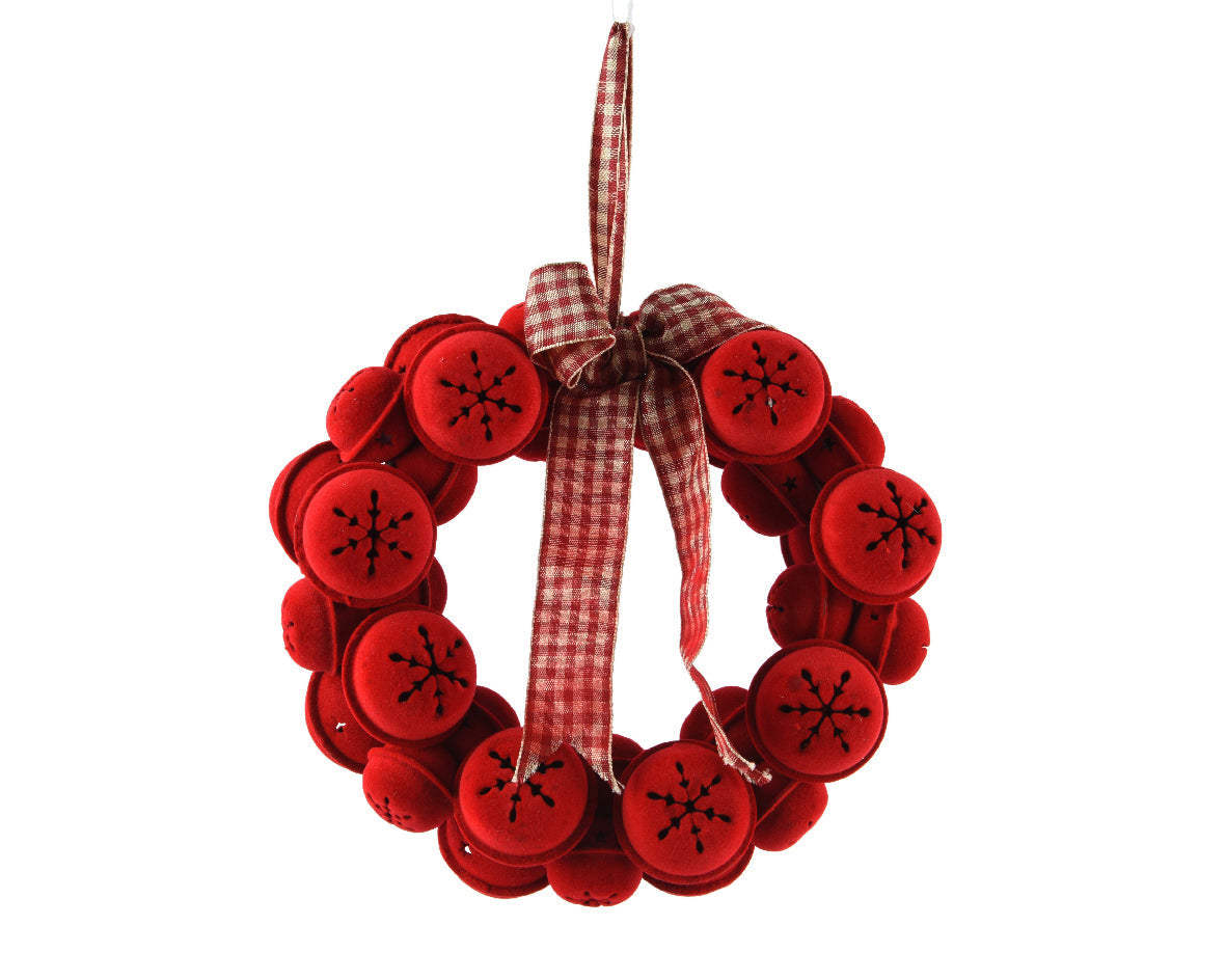 Ornamento de navidad de cascabeles de navidad rojo de 20cm