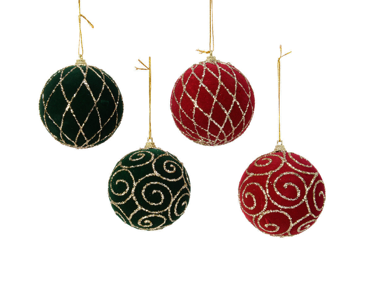 Bola para árbol de navidad  color rojo y verde