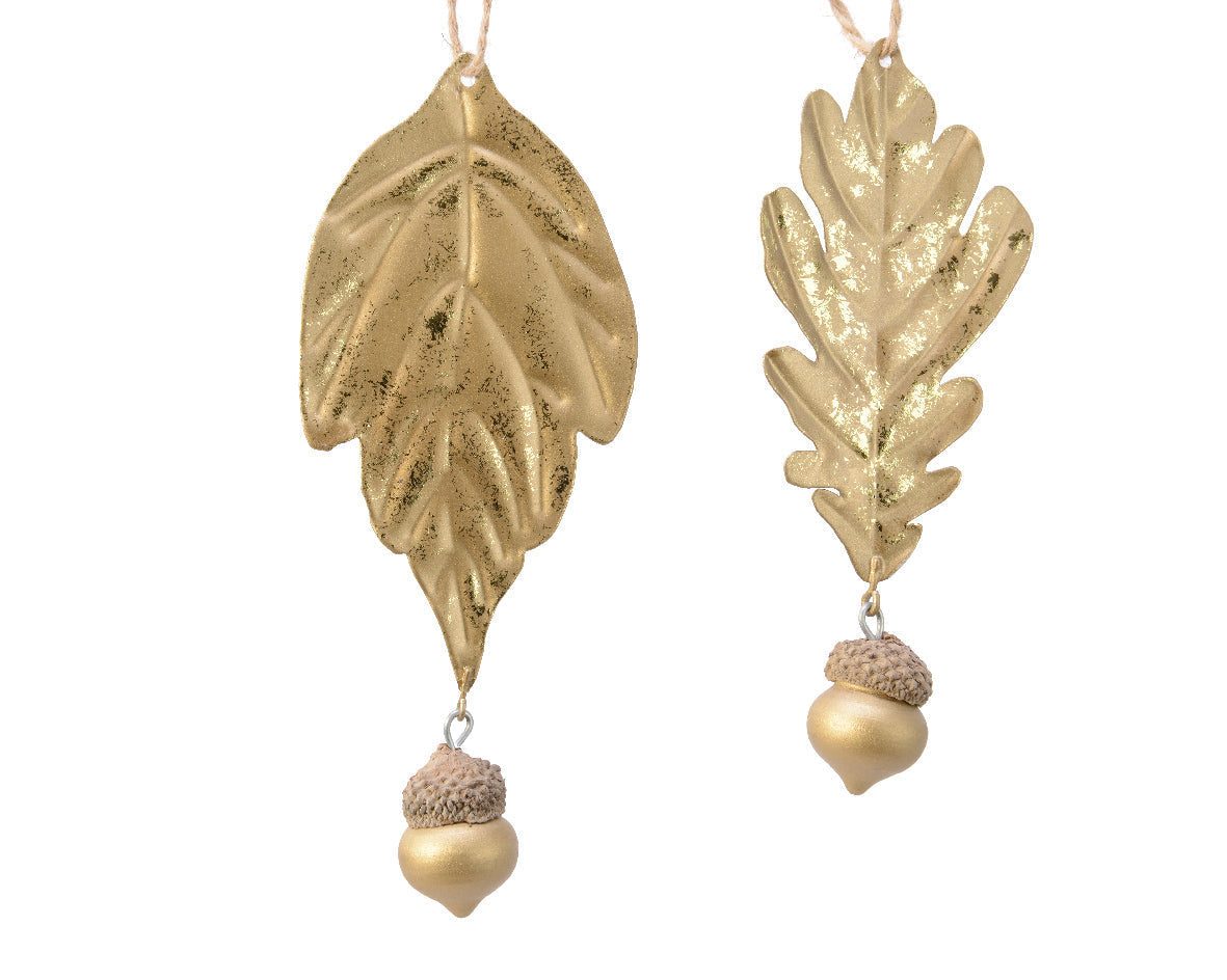 Leaf de metal con cuente de madera wi
